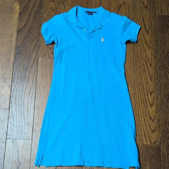 Ralph Lauren Dresses & Skirts - Ralph Lauren Sport - Blue Polo Dress With Orange Stitched Logo